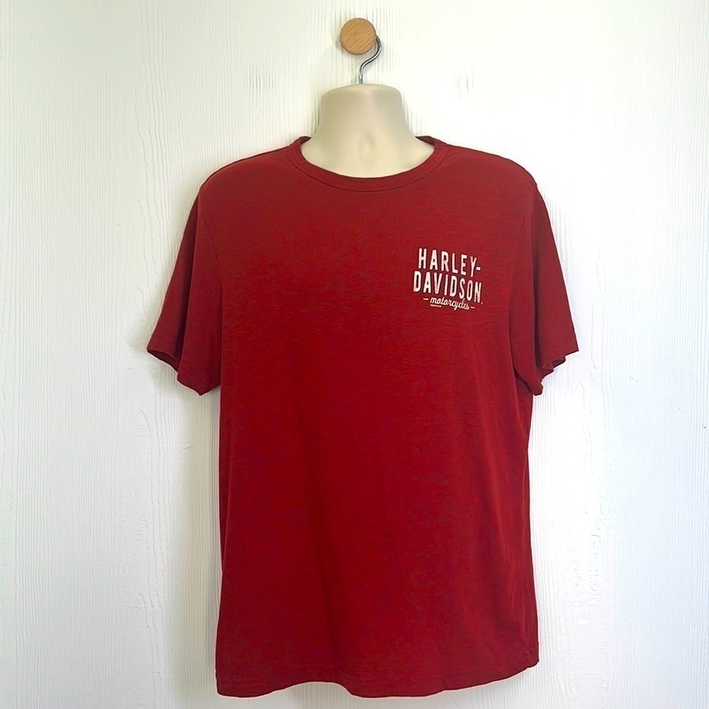 Harley Davidson - Orlando Florida Harley Davidson Logo Red T Shirt Size Large